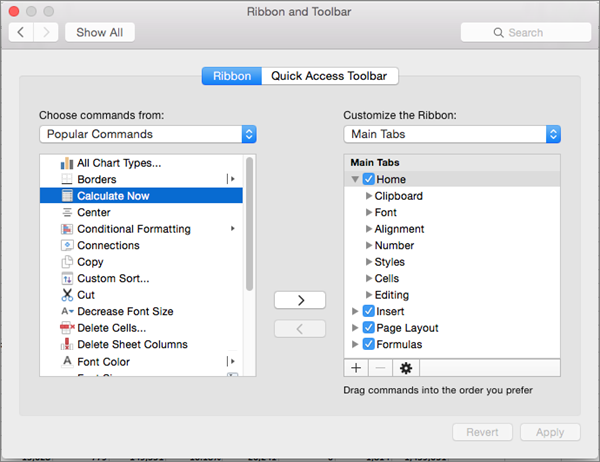 Quick Access Tool Bar In Excell 2013 For Mac